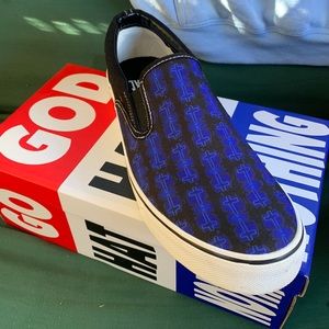 “god hates nothing” superrradical slip ons